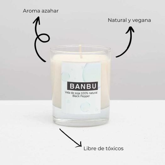 Vela de Soja Natural Black Pepper Banbu