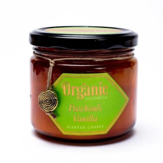 Vela de Cera de Soja Pachulí y Vainilla Organic Goodness 200g