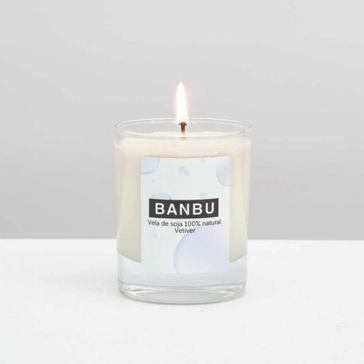 Vela de Soja Natural Vetiver Banbu