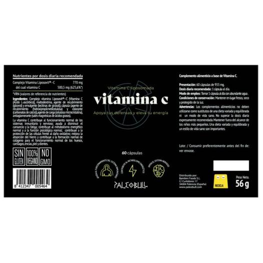 Vitamina C Liposomada Palobull 60 cápsulas