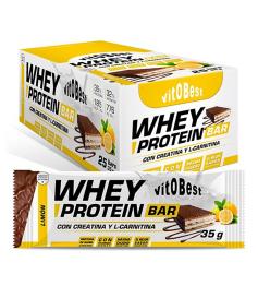Why Protein Bar con L-Carnitina Limón Vitobest Expositor 25 Barritas