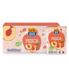 Zumo de Melocotón IsolaBio Bio 3x200ml